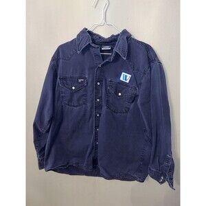 LAPCO FR Flame Resistant Blue Work Shirt Long Sleeve Men’s Size Large